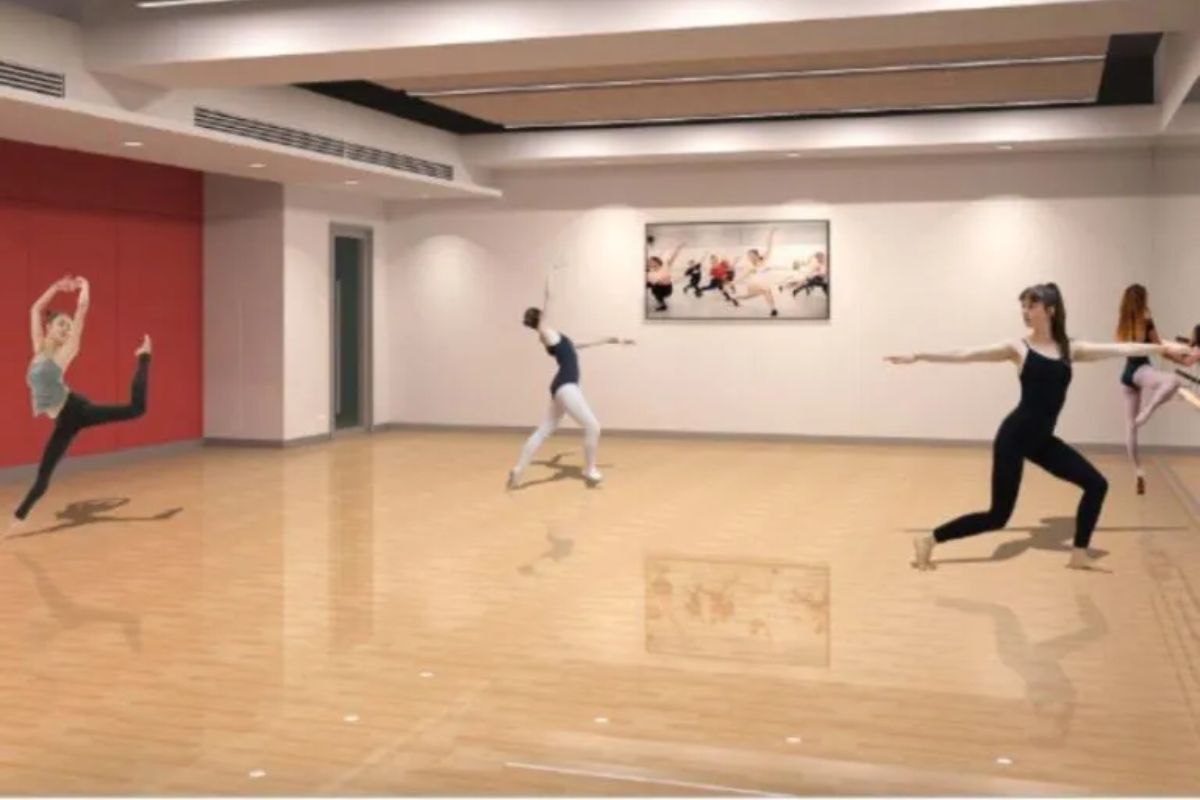 Dance studio at the Dragon Center designed to support creativity, movement and performance in a safe environment 