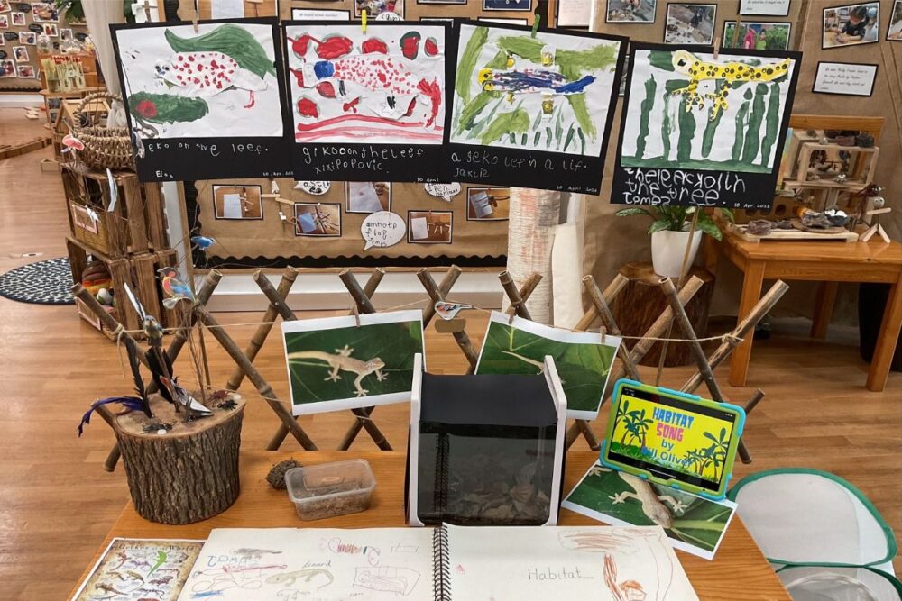 Modern classroom environment designed to encourage curiosity and independent thinking