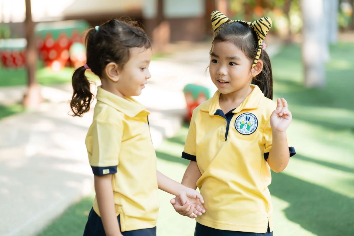 Young children participating in classroom activities at Mooltripakdee International School primary section