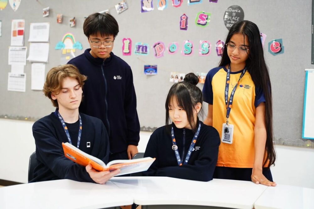 Senior students at Fairmont International School Vietnam engage in focused academic learning and discussion