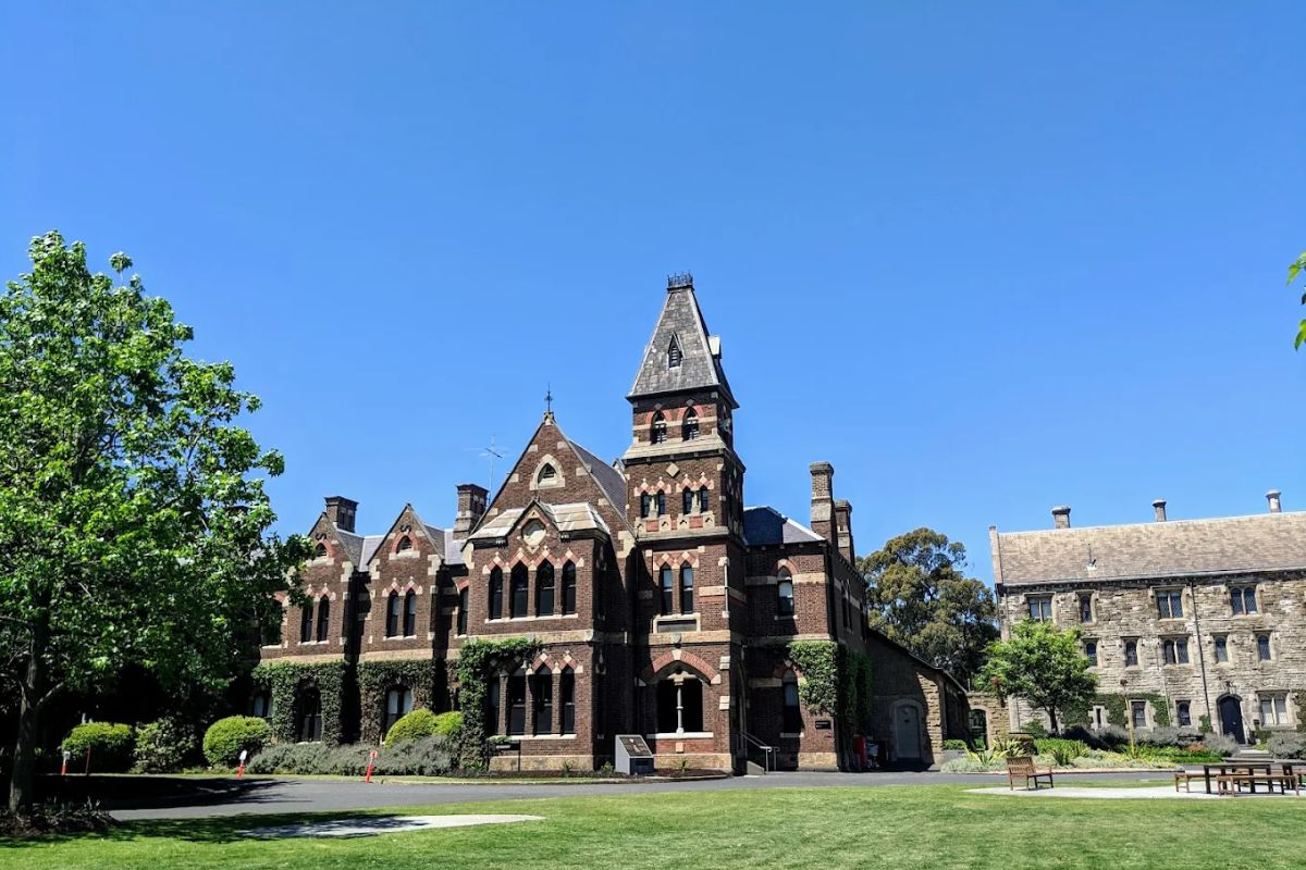 Trinity College University of Melbourne campus in Australia showcasing historic buildings and academic environment
