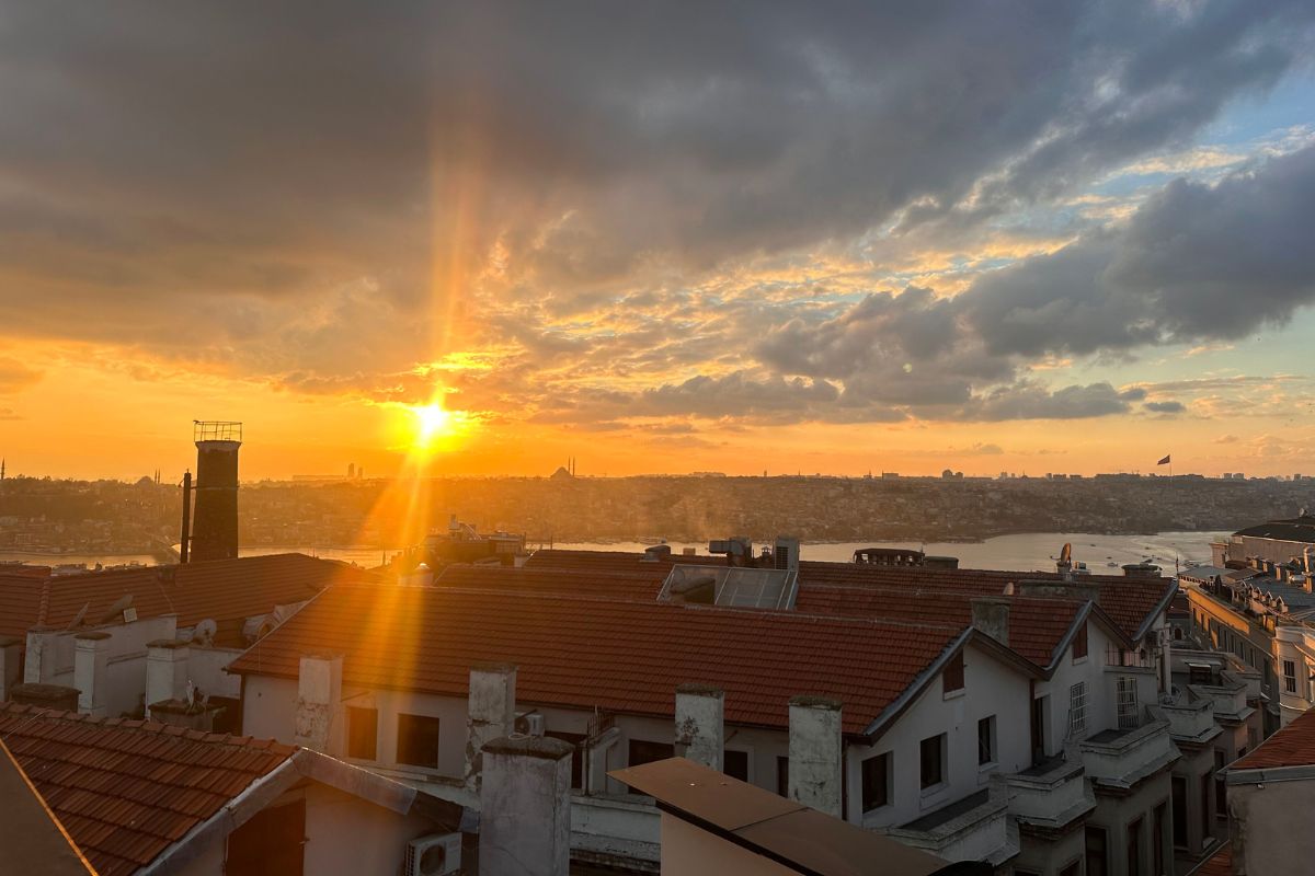 A skyline where history meets modern life