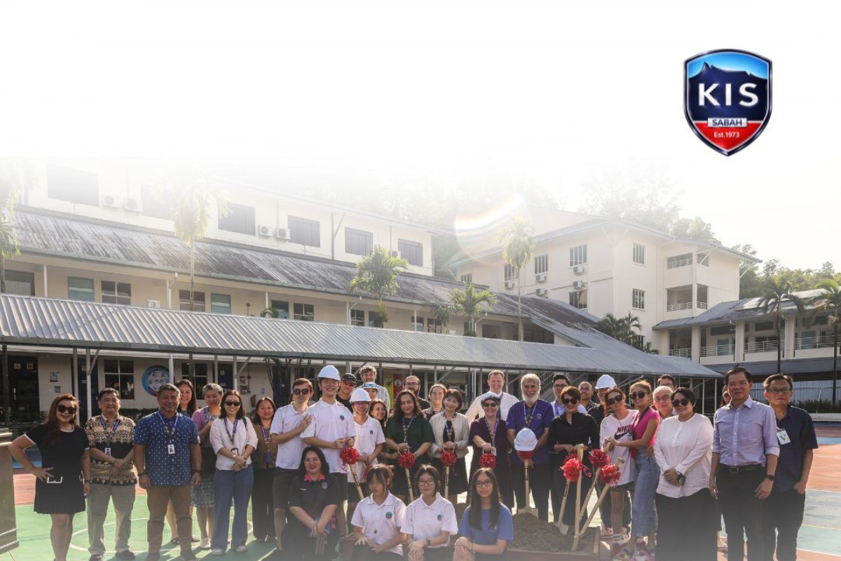 Kinabalu International School team celebrates the start of campus transformation work