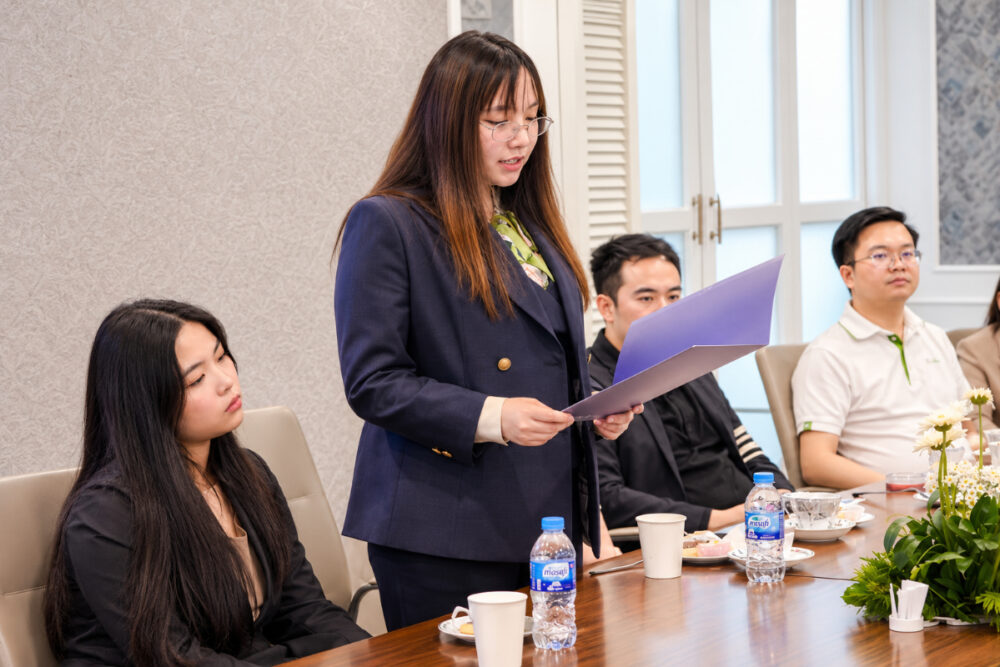 Trịnh Quang Đồng Thảo, chairwoman of Ardingly College Vietnam, speaks at the opening of the Ho Chi Minh City admissions office